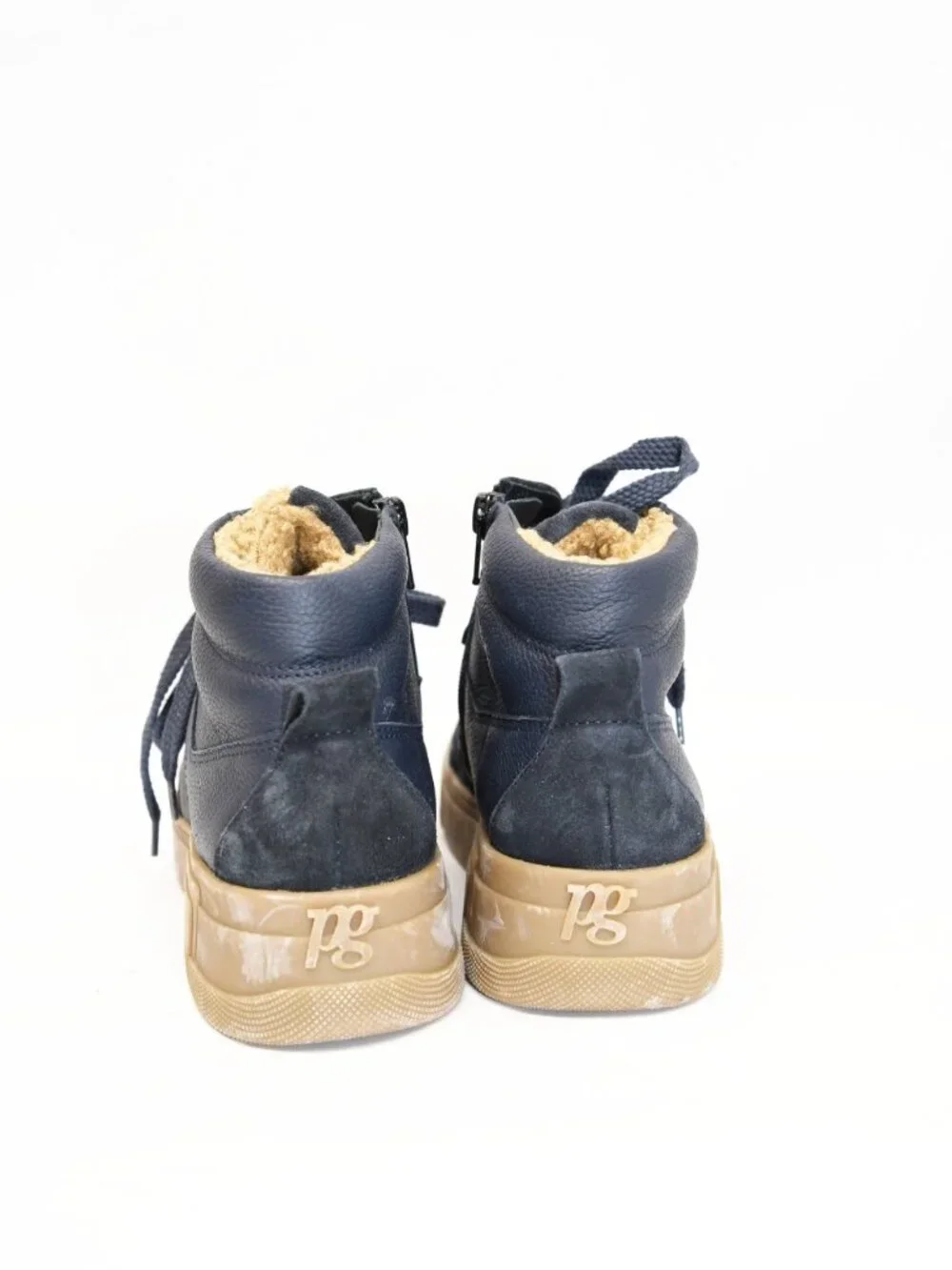 NEW $550 PAUL GREEN Cilo High Top Sneaker SPACE COMBO LEATHER SUEDE 6 US (TF16)
